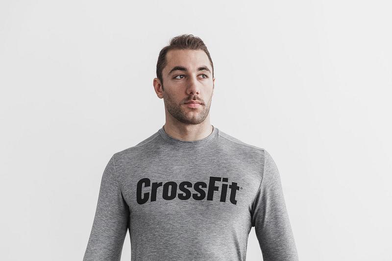 Grey Nobull Crossfit<Sup>®</Sup> Tee Men's Long Sleeve | CA A1573H